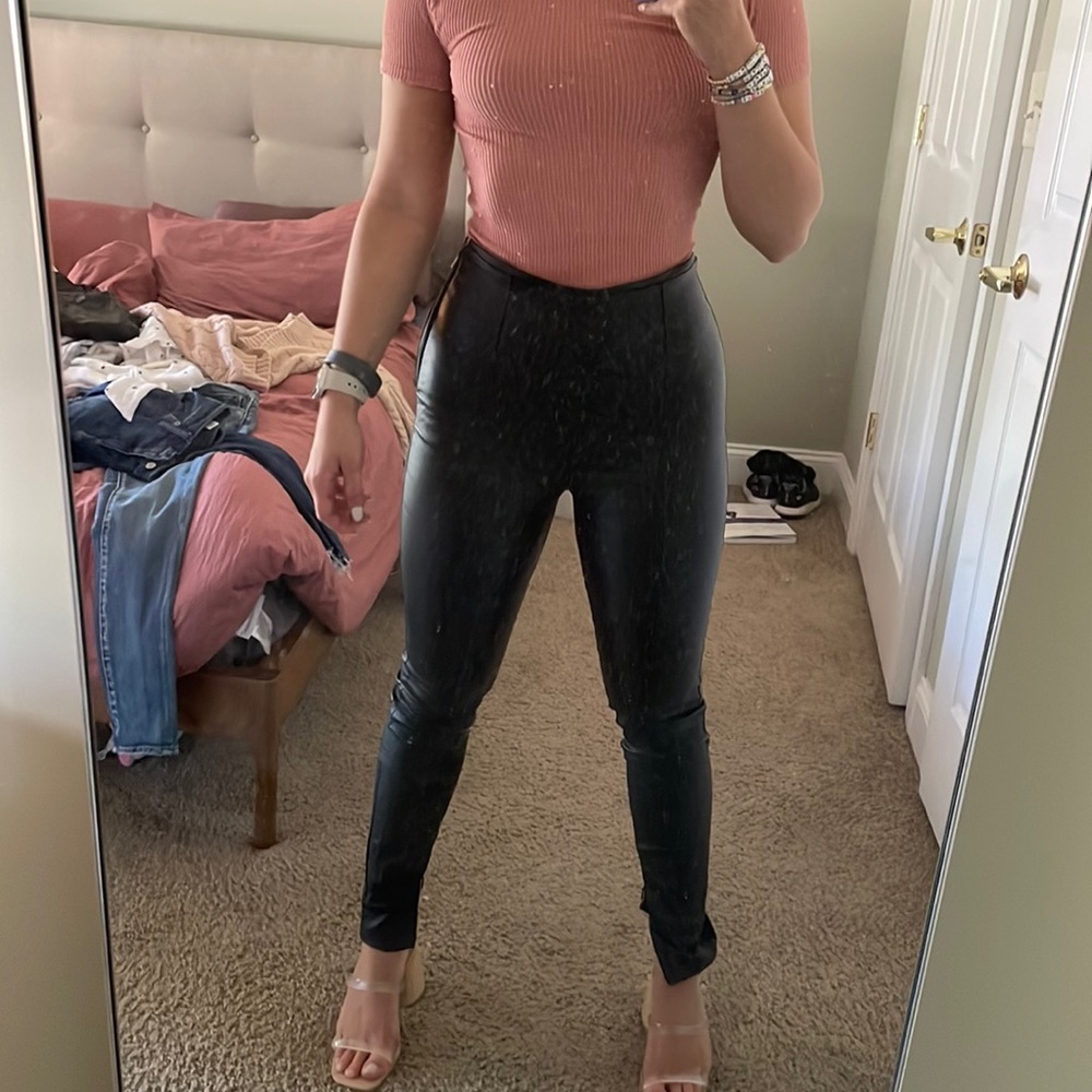 Zara faux leather pants